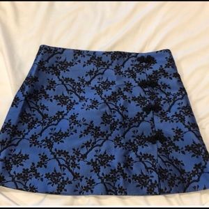 Zara Brocade Skirt Med blue/black